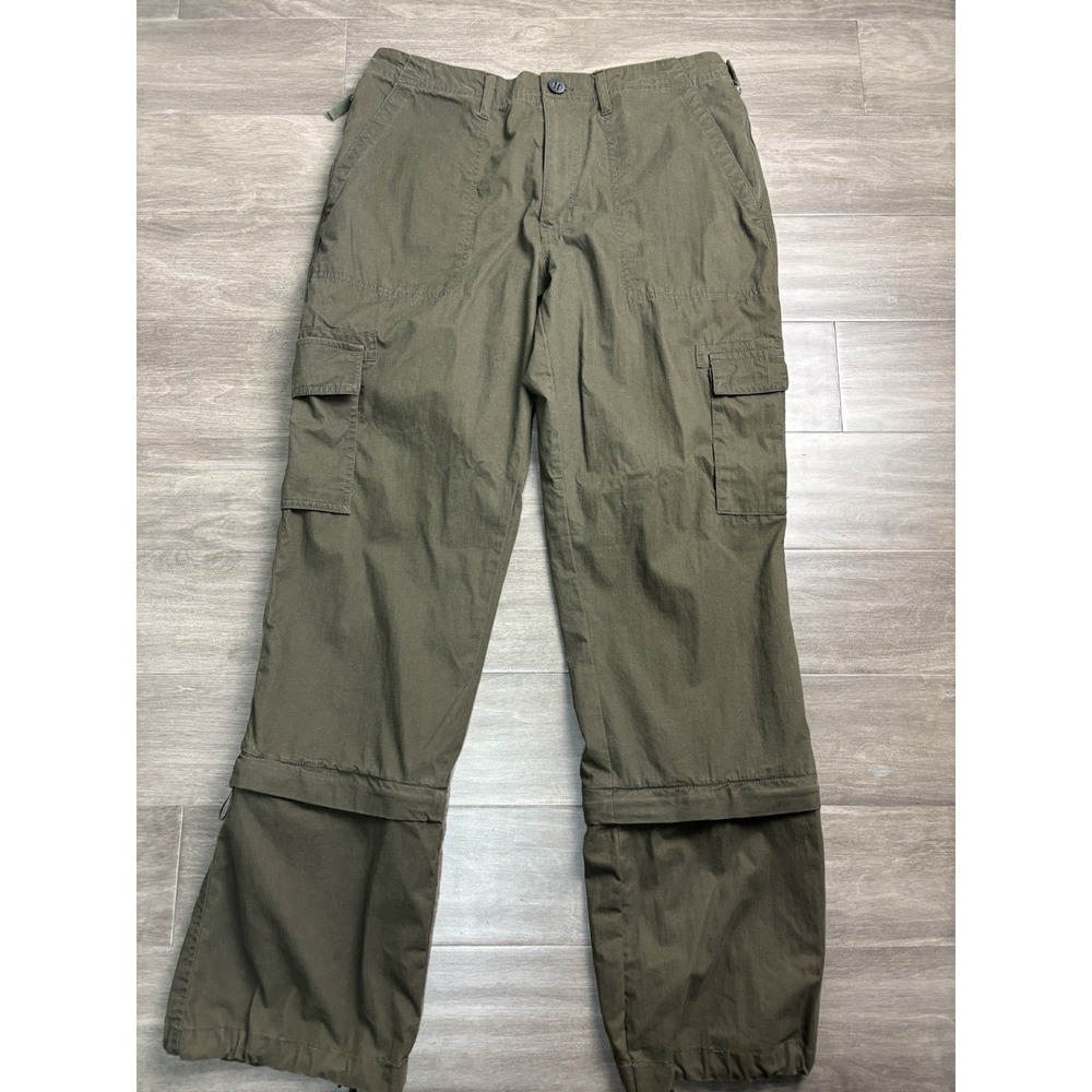 Vintage Abercrombie & Fitch Cargo Convertible Pants 30x32 Green Y2K 90s Womens